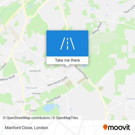 Manford Close map
