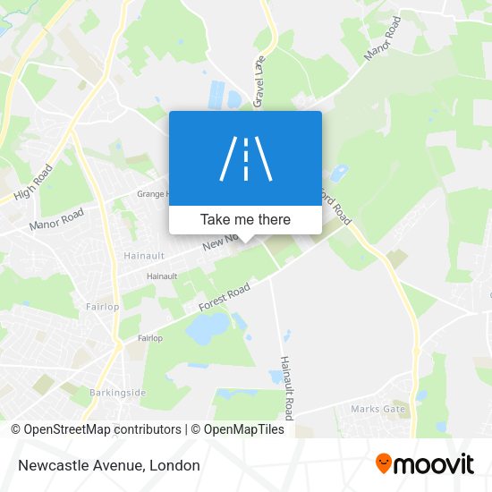 Newcastle Avenue map