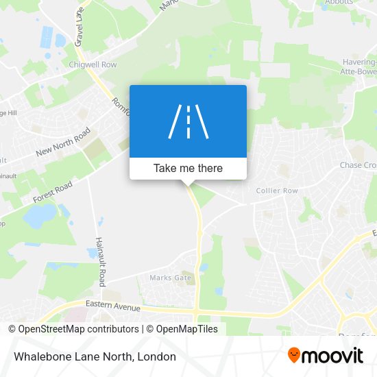 Whalebone Lane North map