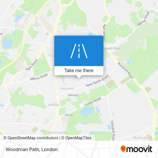 Woodman Path map