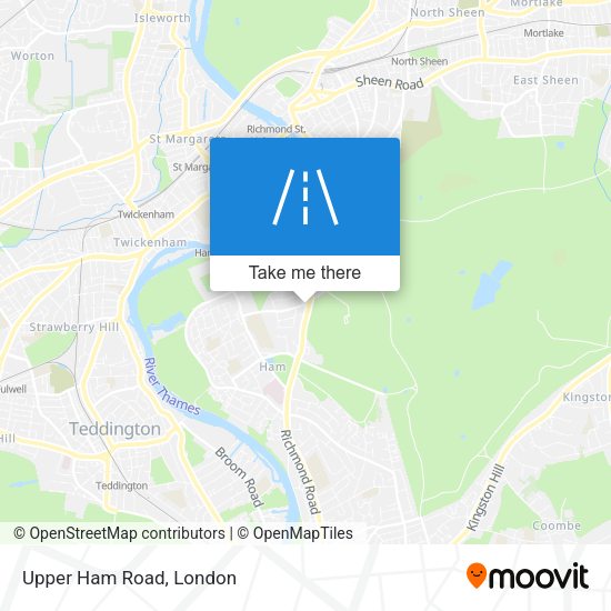Upper Ham Road map