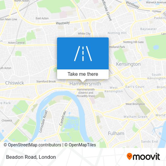 Beadon Road map