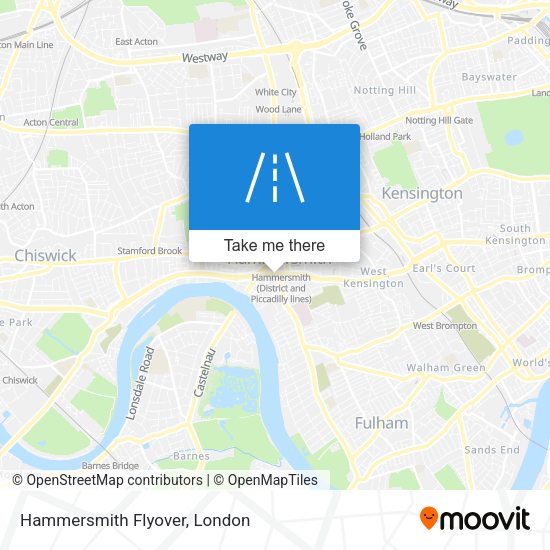 Hammersmith Flyover map