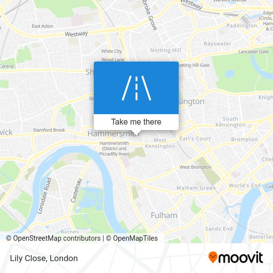 Lily Close map
