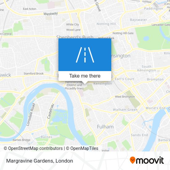 Margravine Gardens map