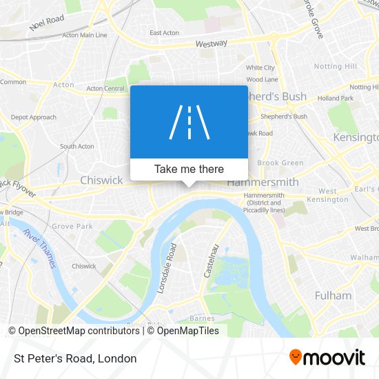 St Peter's Road map
