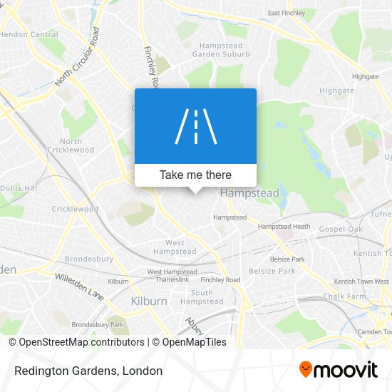 Redington Gardens map