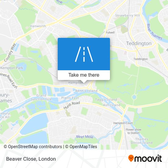 Beaver Close map