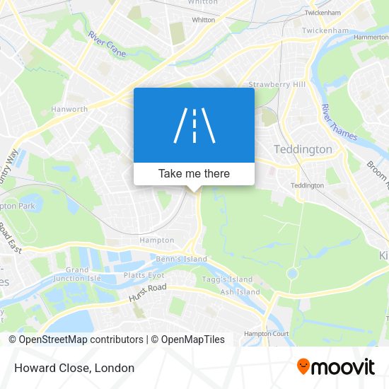 Howard Close map