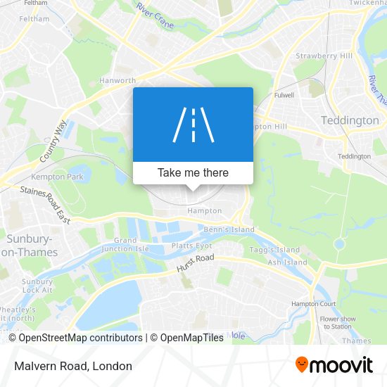 Malvern Road map