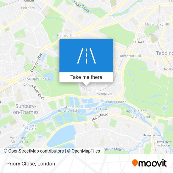 Priory Close map