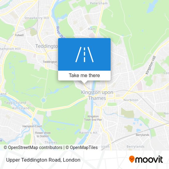 Upper Teddington Road map