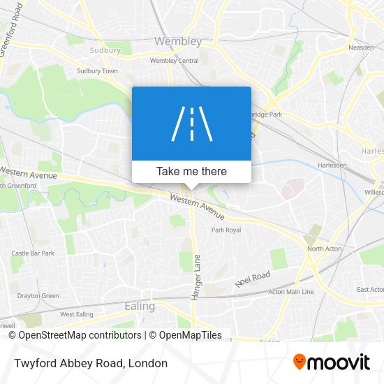 Twyford Abbey Road map