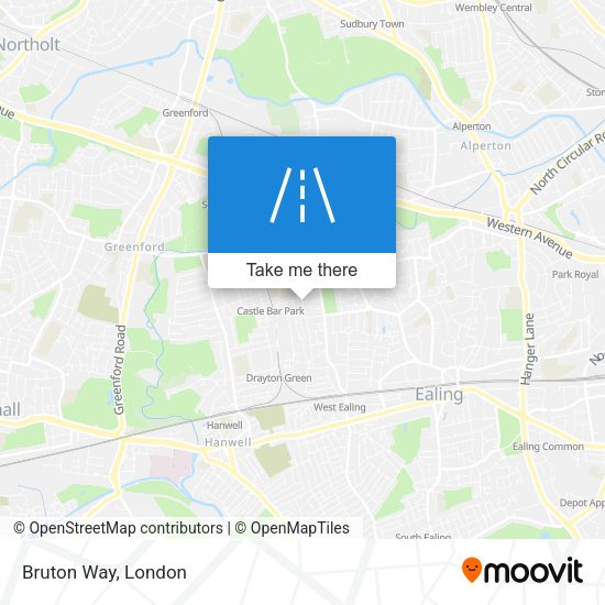 Bruton Way map