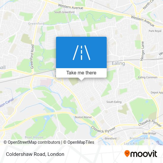 Coldershaw Road map