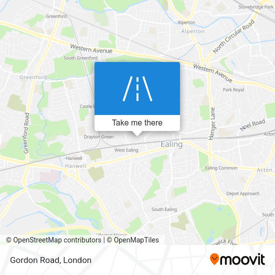 Gordon Road map