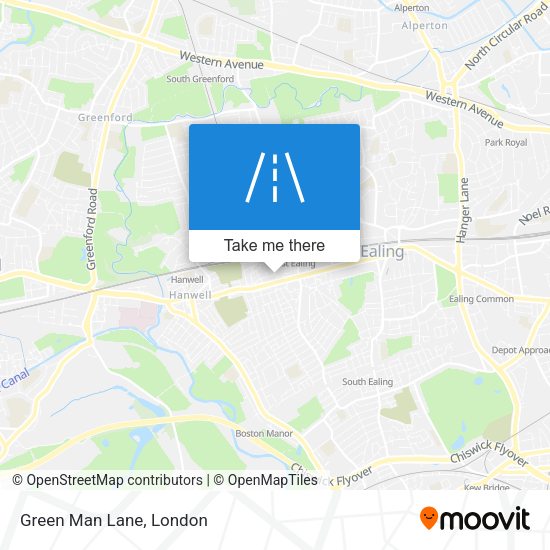 Green Man Lane map
