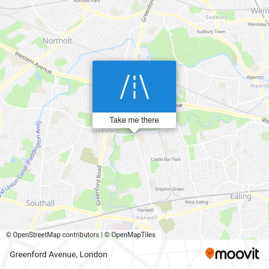 Greenford Avenue map