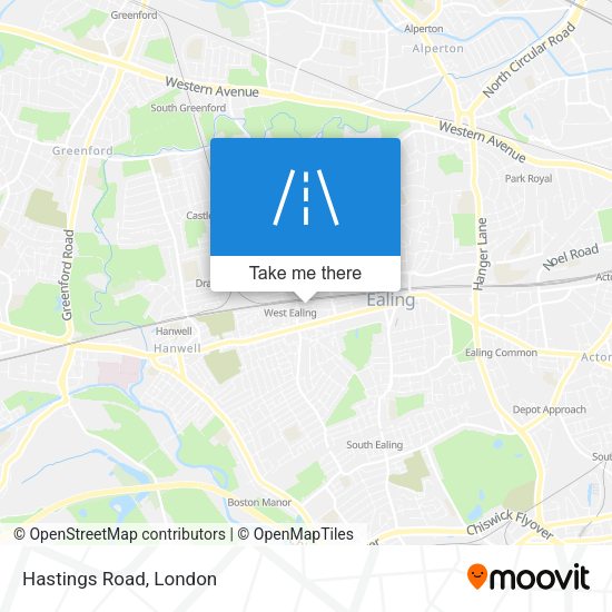 Hastings Road map