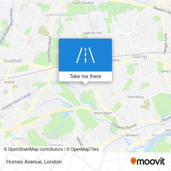 Humes Avenue map