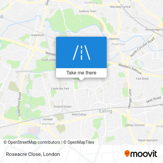 Roseacre Close map