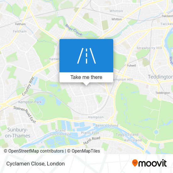 Cyclamen Close map