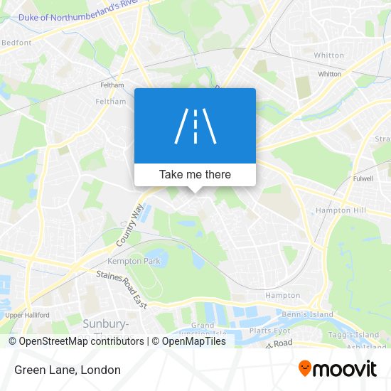 Green Lane map