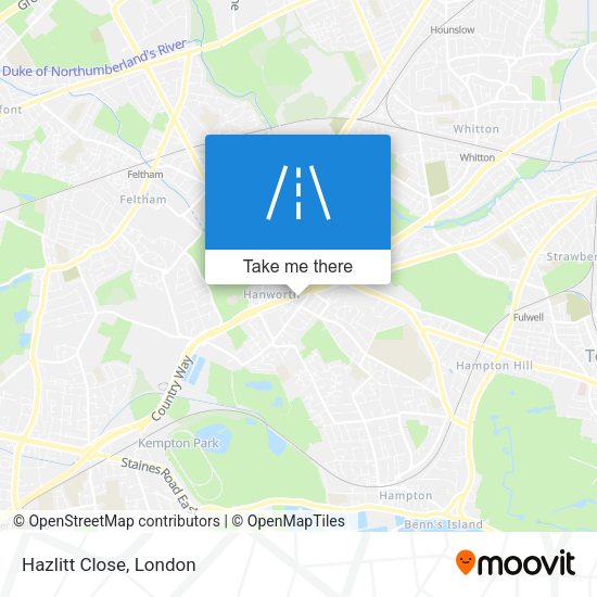 Hazlitt Close map