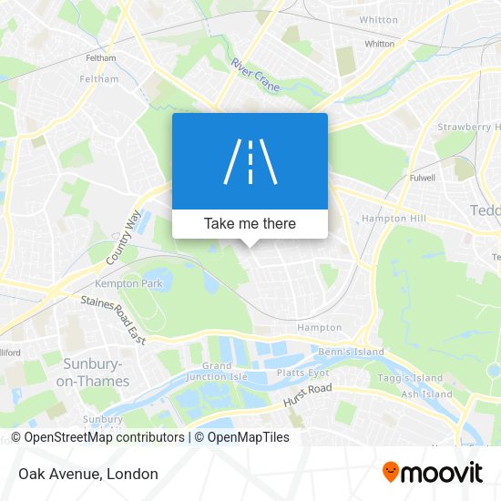 Oak Avenue map
