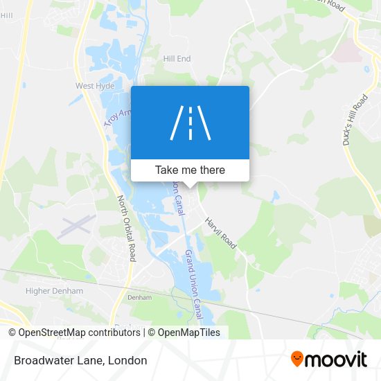 Broadwater Lane map