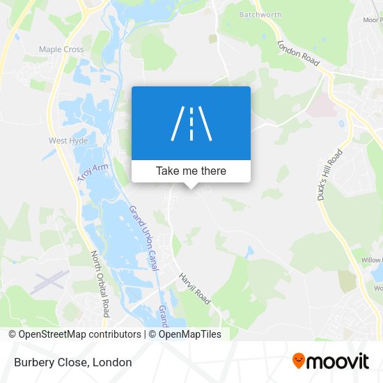 Burbery Close map