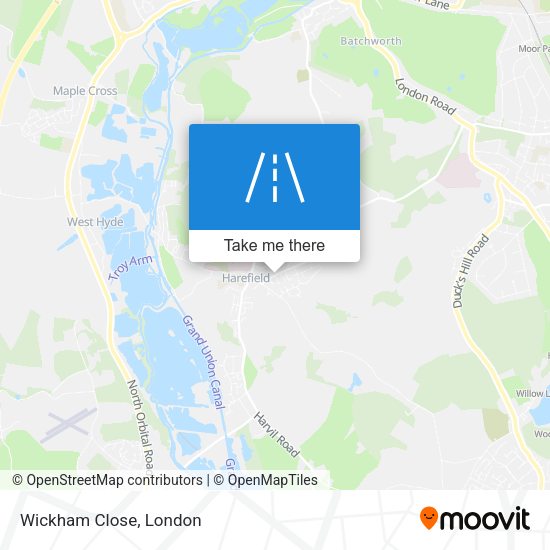 Wickham Close map