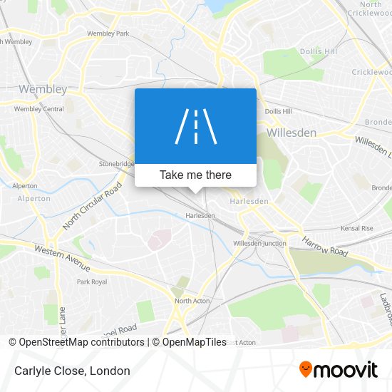 Carlyle Close map