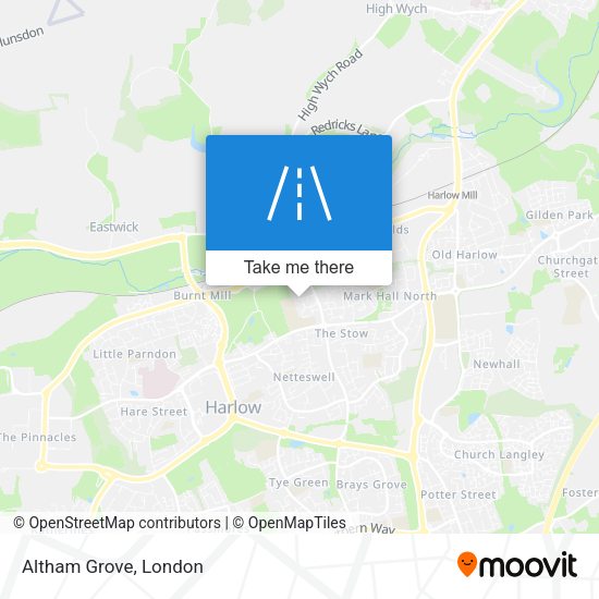 Altham Grove map