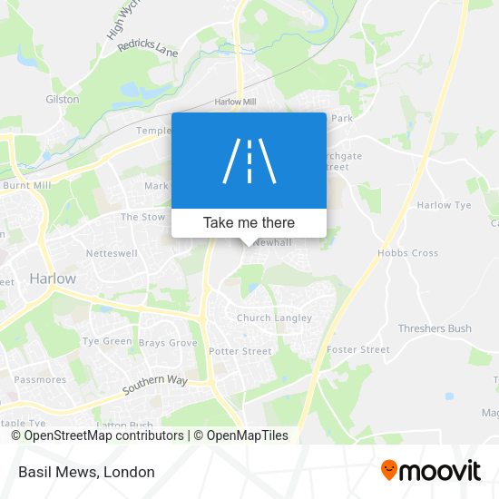 Basil Mews map