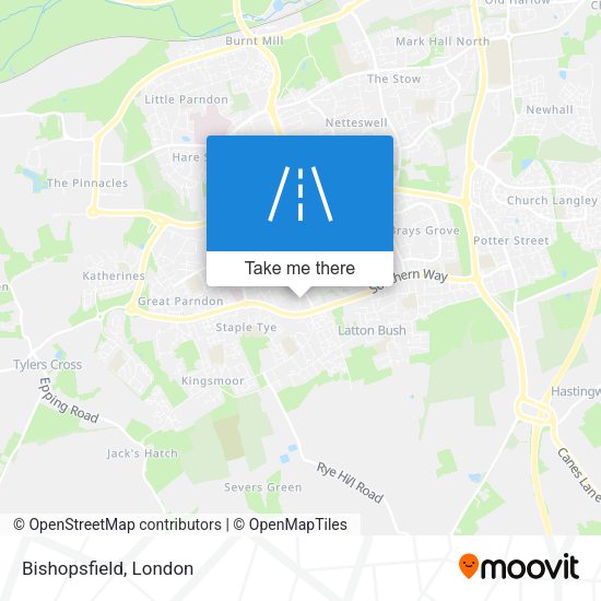 Bishopsfield map