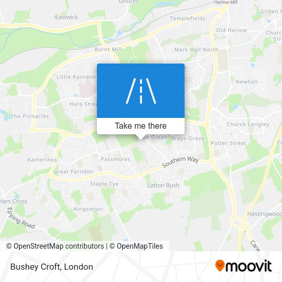 Bushey Croft map