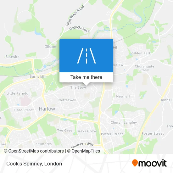 Cook's Spinney map