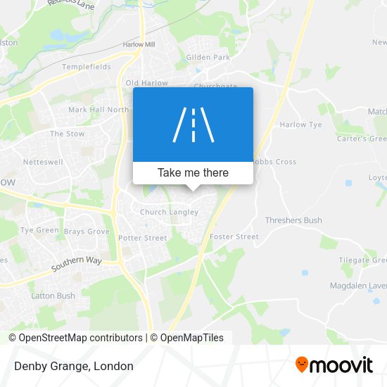 Denby Grange map