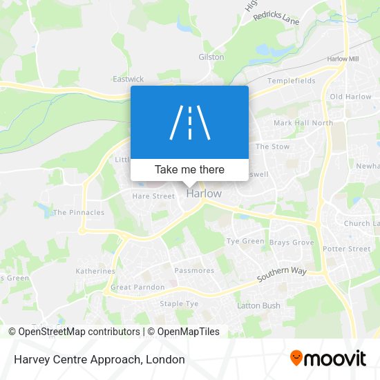 Harvey Centre Approach map