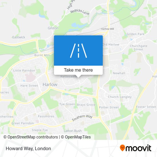 Howard Way map