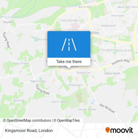 Kingsmoor Road map