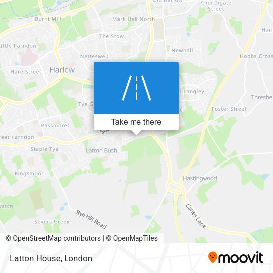 Latton House map
