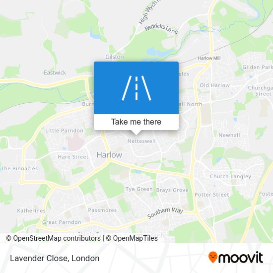 Lavender Close map
