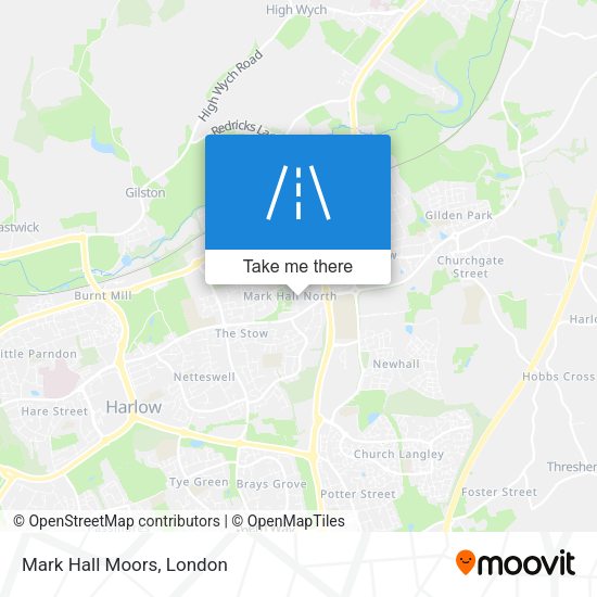 Mark Hall Moors map