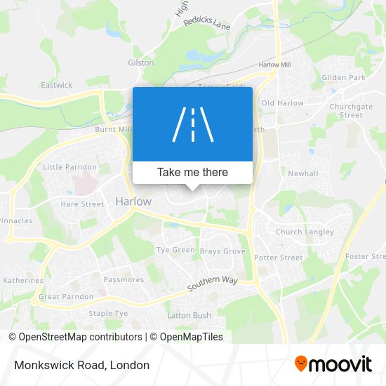 Monkswick Road map