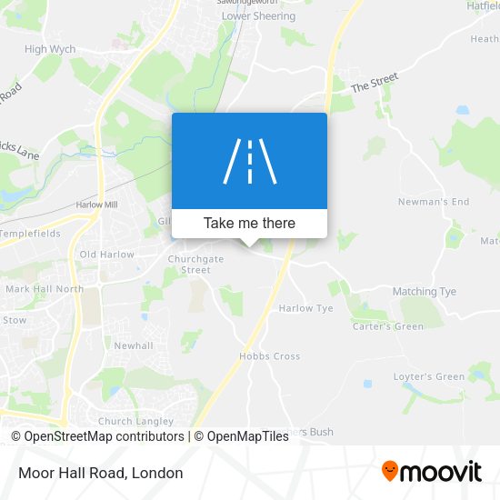 Moor Hall Road map