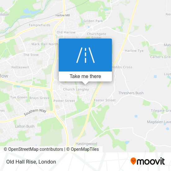 Old Hall Rise map