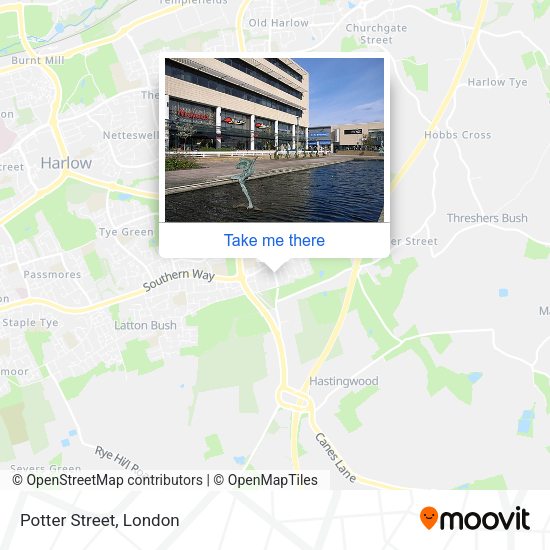 Potter Street map