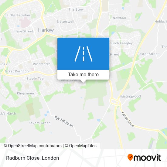 Radburn Close map